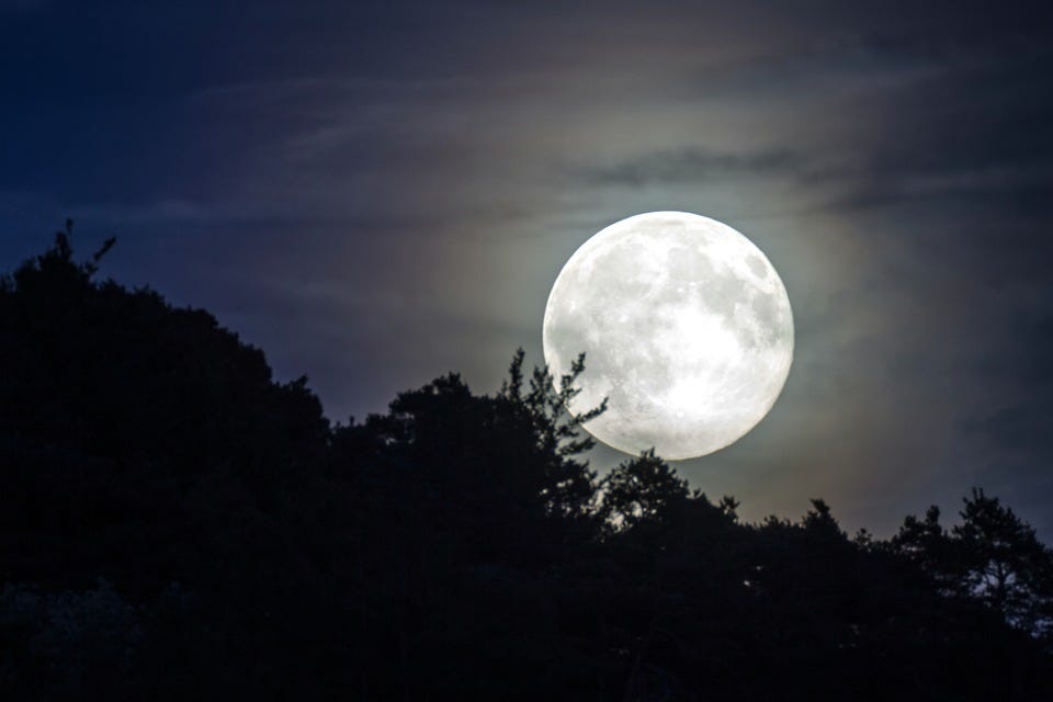 moon as seen from earth