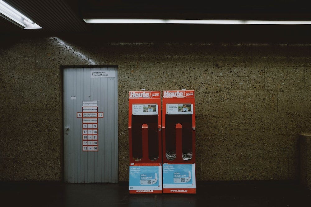 Newspaper stands
