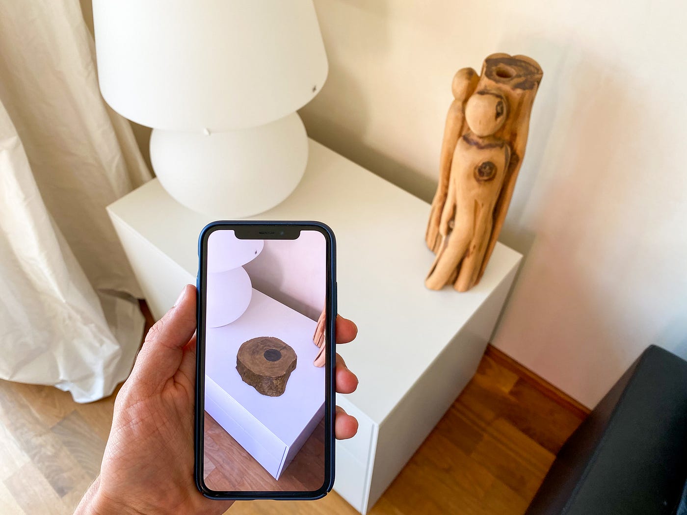 augmented reality used to view items from an online store