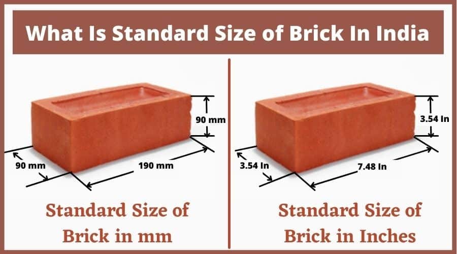 Standard Brick Size | Standard Size of Brick | Brick Size | Brick Dimensions Inches | Brick Size In India