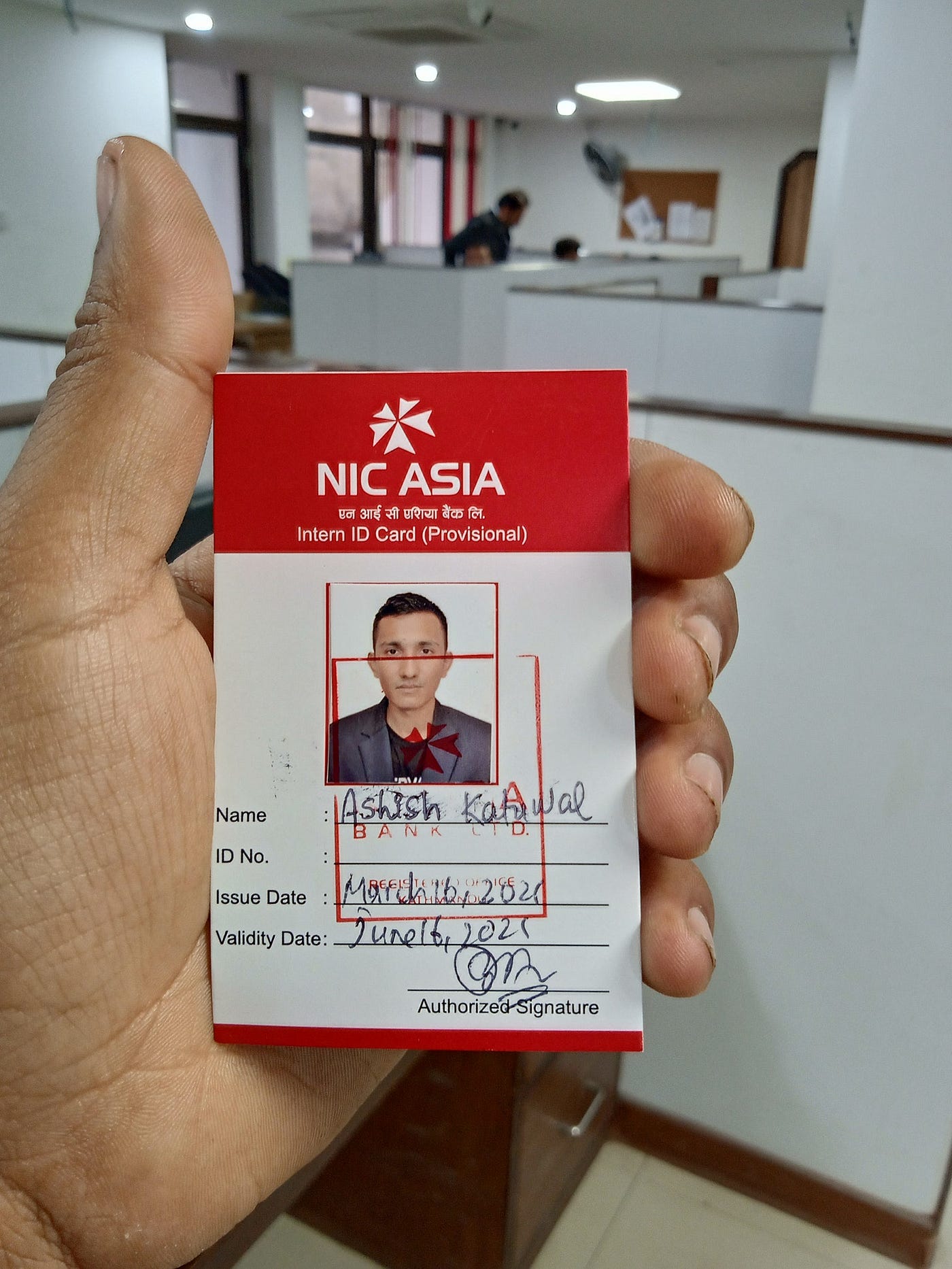 Internship Id Card