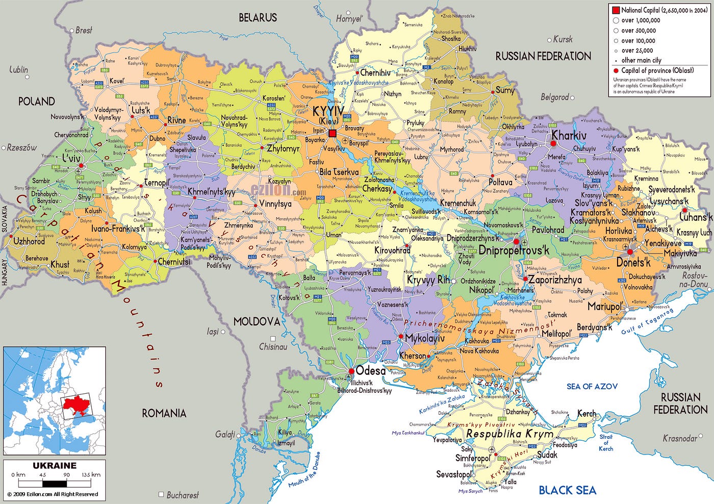 Travel to Eastern Europe — Map of Ukraine | by Kate Dobromishev | Medium