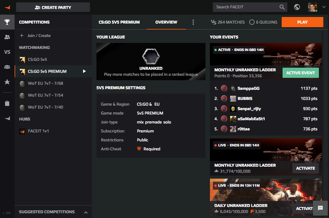 FACEIT Client Open Beta. Breakdown of the features in the FACEIT… | by Adam  Pugsley | FACEIT