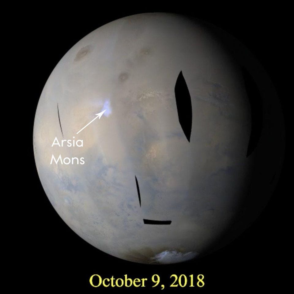 Why Does Mars Appear To Have Smoke Plumes In Its Atmosphere? by Ethan