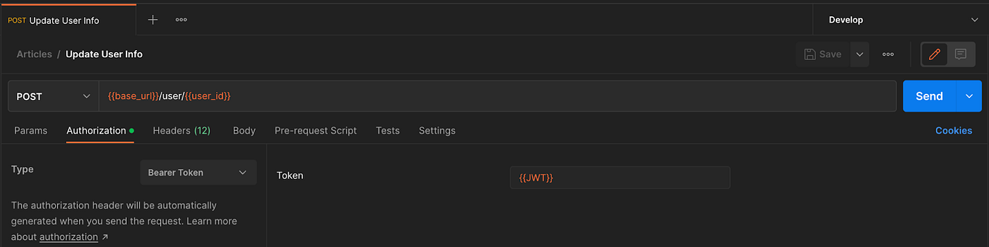 Authorization on Postman