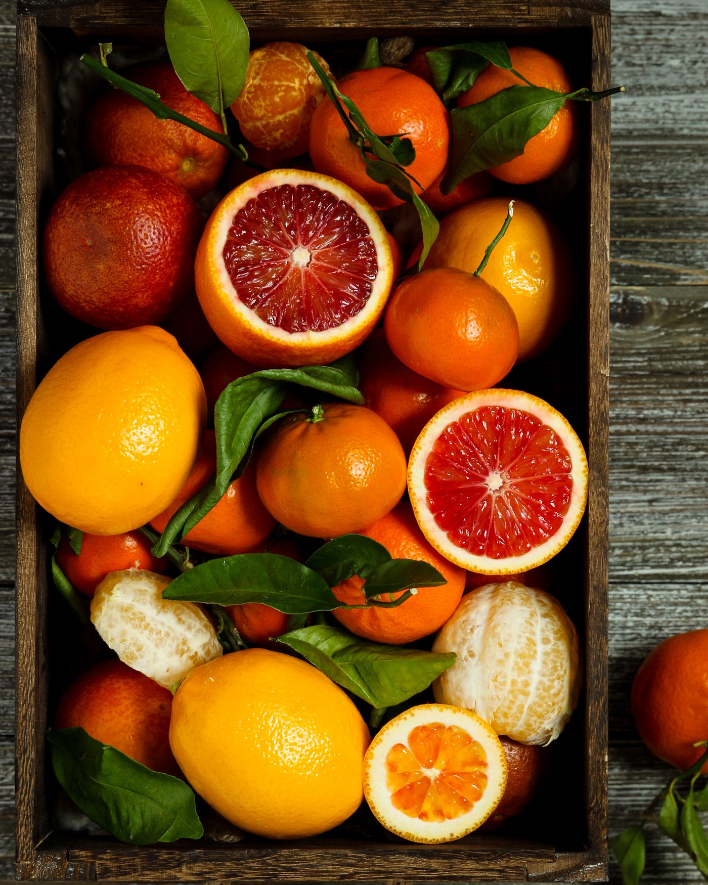 A box of citrus fruit
