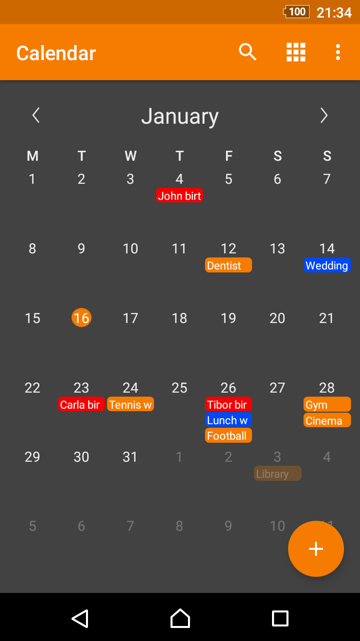 Android Custom Calendar with events by Patel prashant Medium
