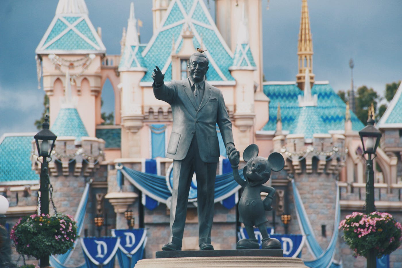 Walt Disney and Mickey “Partners” statue Disneyland