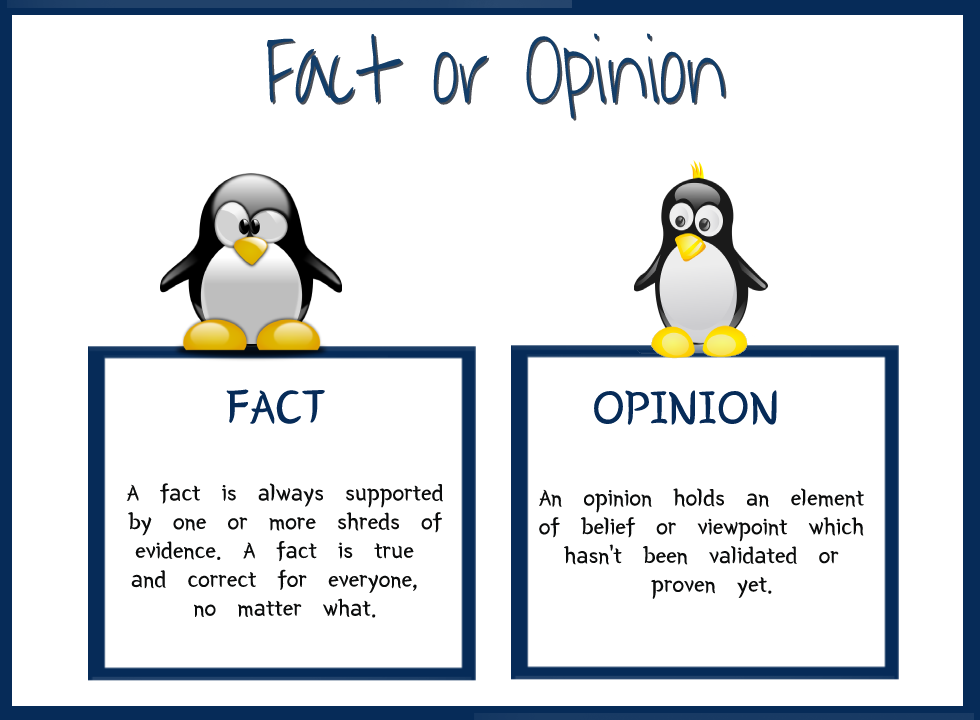 critical thinking skills activity 6 distinguishing fact from opinion
