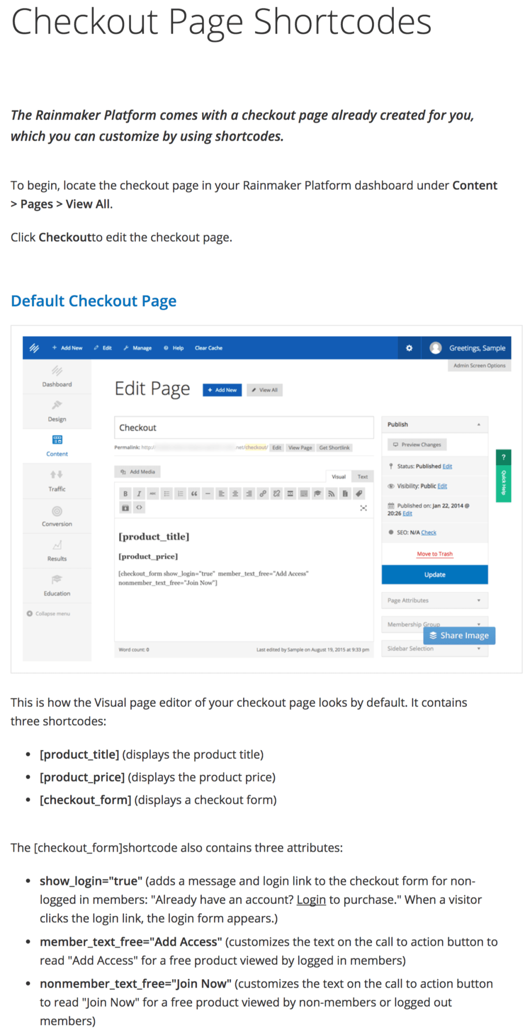 Rainmaker website platform