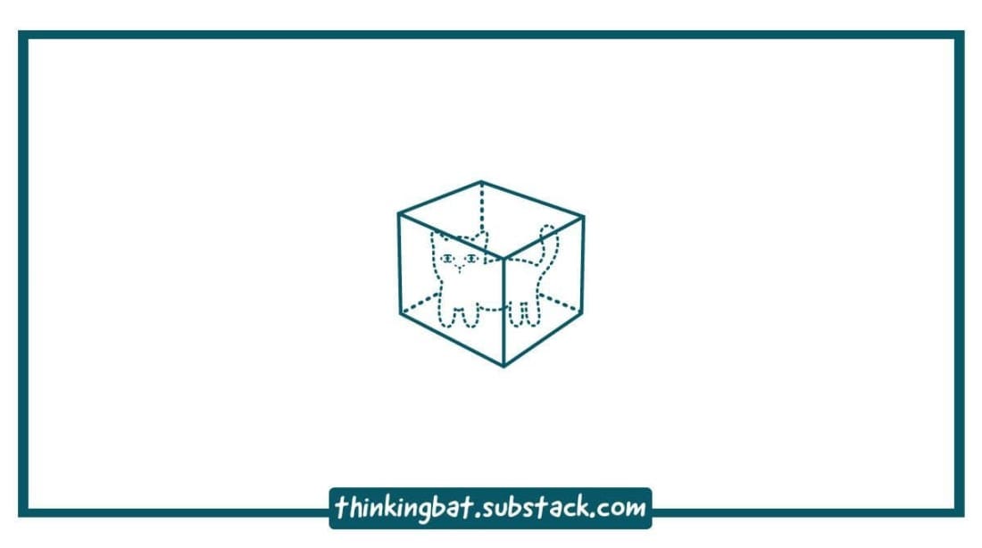 cat in a box, schrodinger’s cat, death of god and denial of antifragility