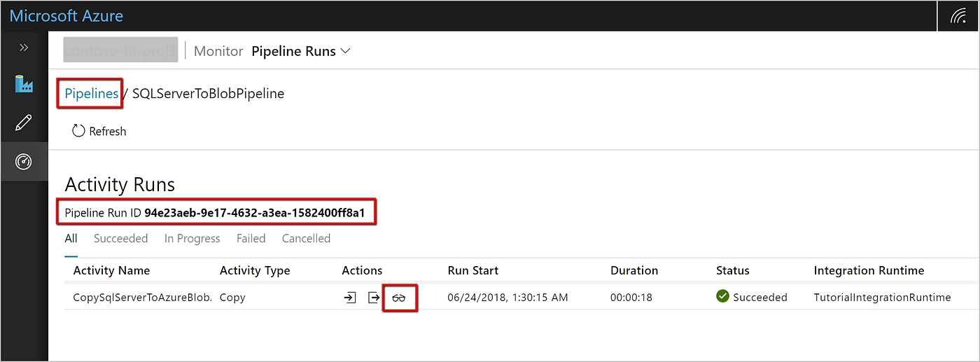 Copy data from an on-premises SQL Server database to Azure Blob storage ...