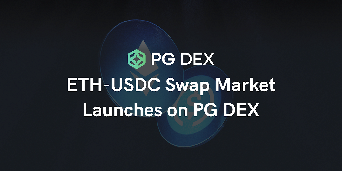 Eth Usdc Swap Market Launches On Pg Dex By 0x1f Polyientx Medium