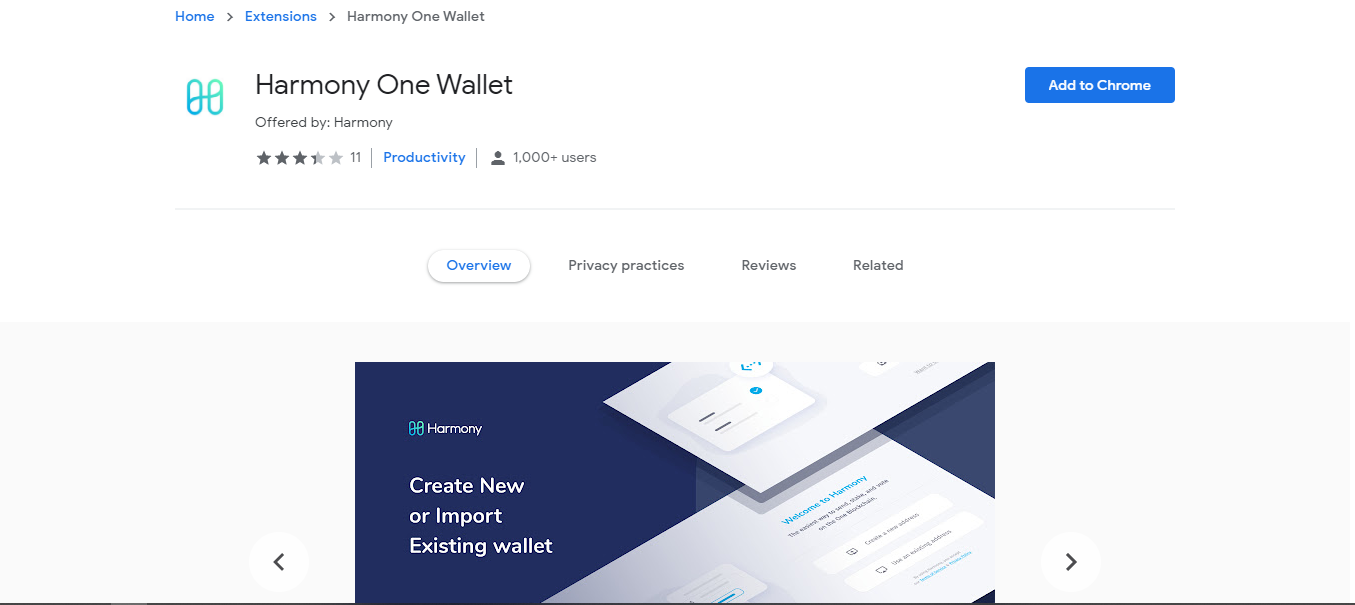 Guide on how to stake Harmony (One) using the official Google Chrome