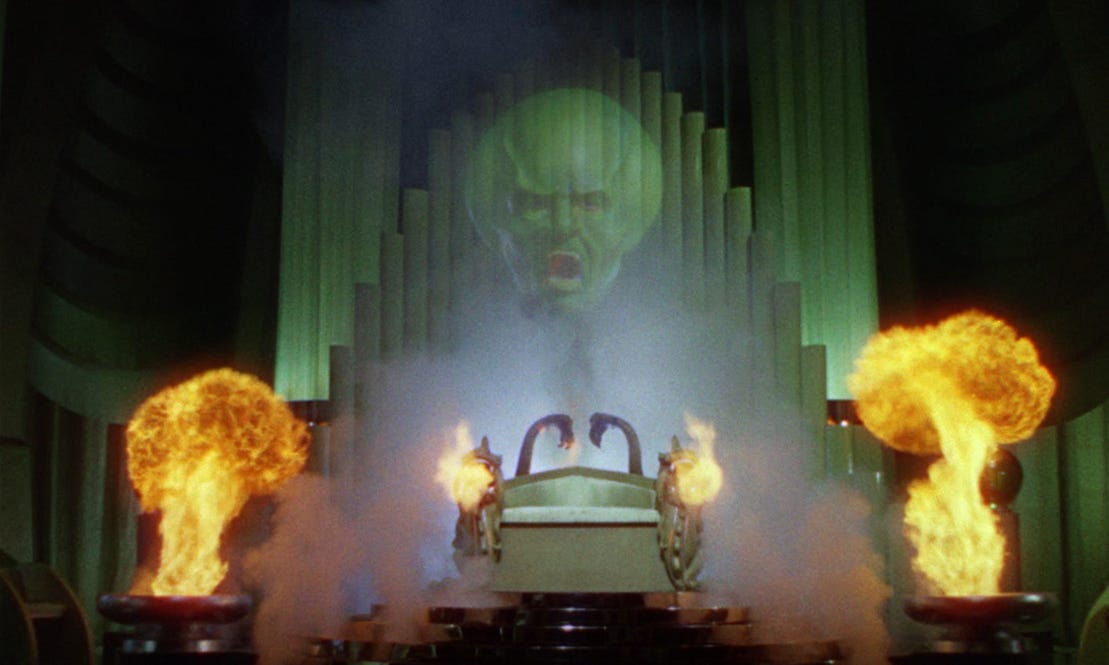 The Wizard of Oz, behind the curtain.
