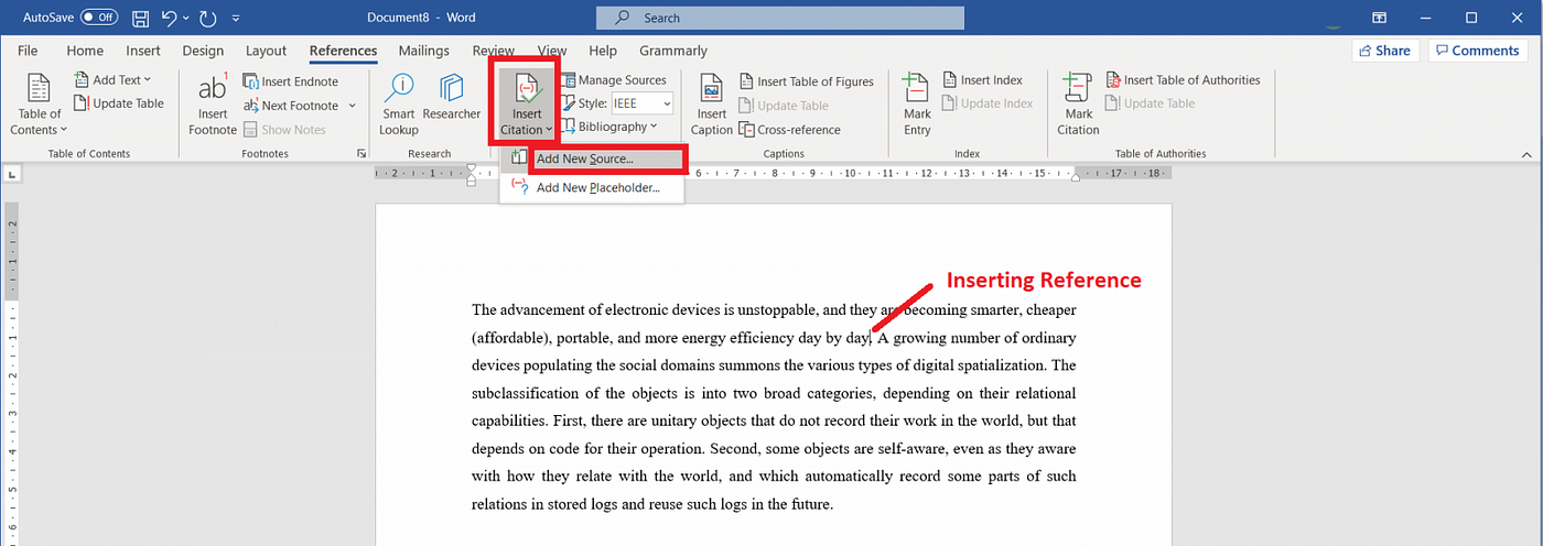 IEEE Referencing using Microsoft Word | by Adeyemi Adeseye |  AcademicianHelp | Medium