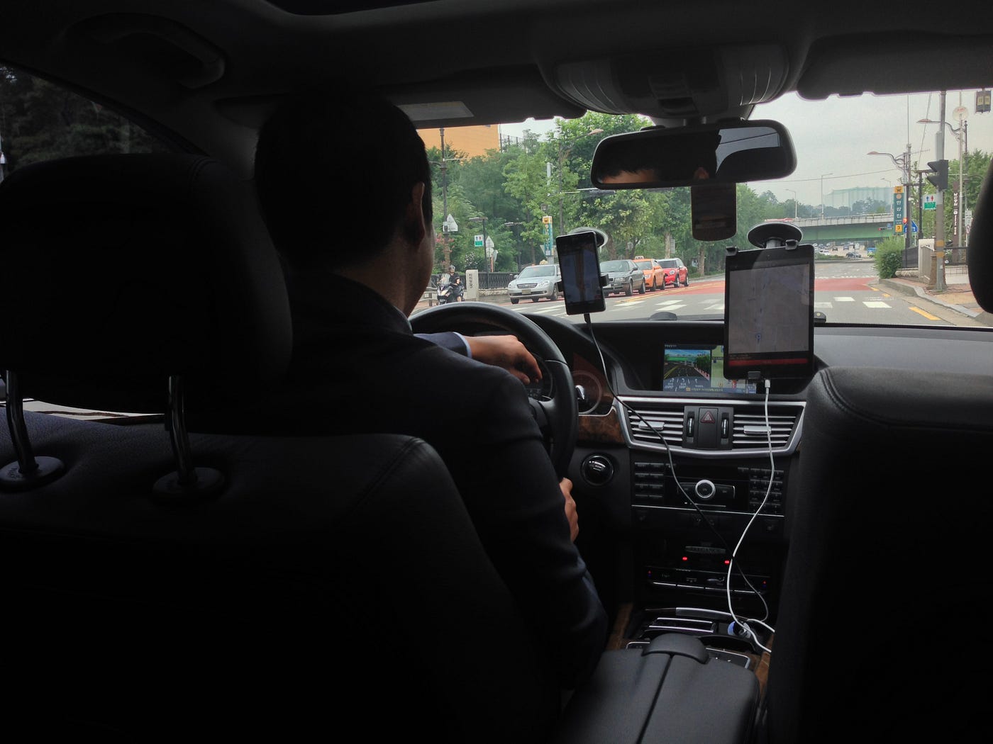 My first Uber ride in Seoul. My first and probably last Mercedes 