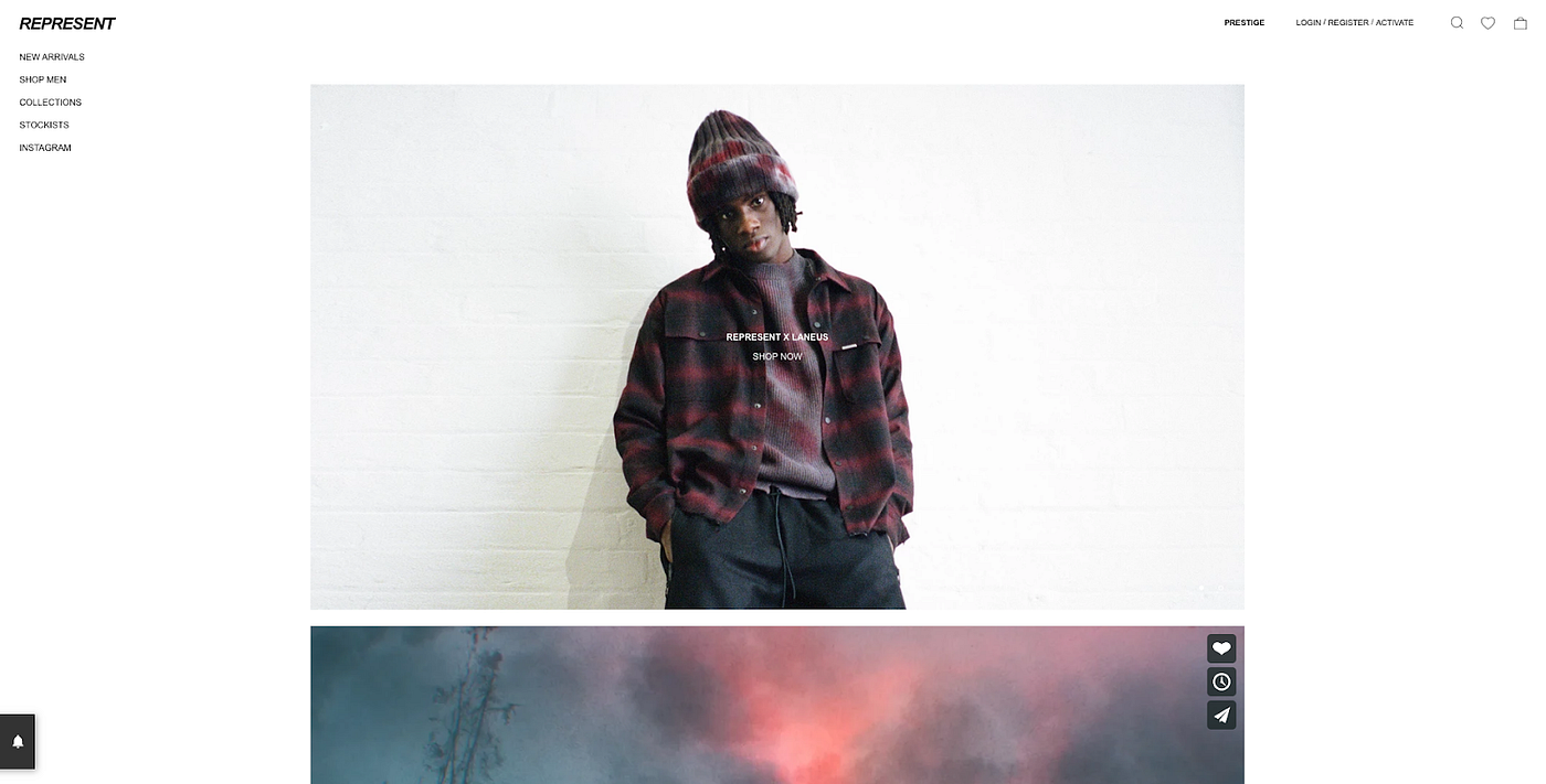 Represent website design