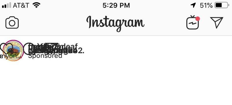 instagram visual bug
