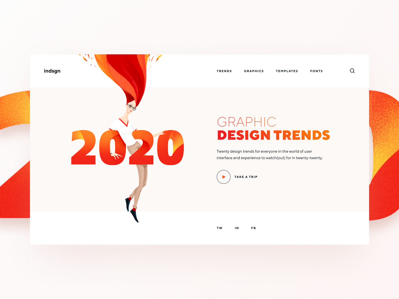 Website header design concept