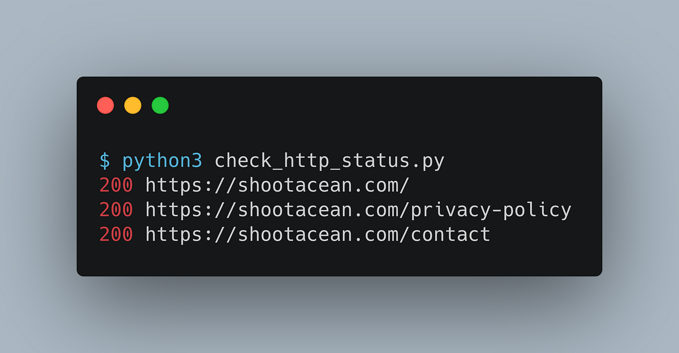 指定したurlのhttpステータスを一括でチェックするpythonスクリプト Shootacean S Blog By Shootacean Medium