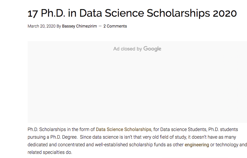 Data Science ScholarshipsFulllist Compilations. by Dr Bright (PhD