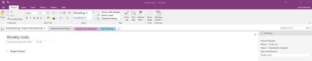 how to create tasks in outlook from onenote