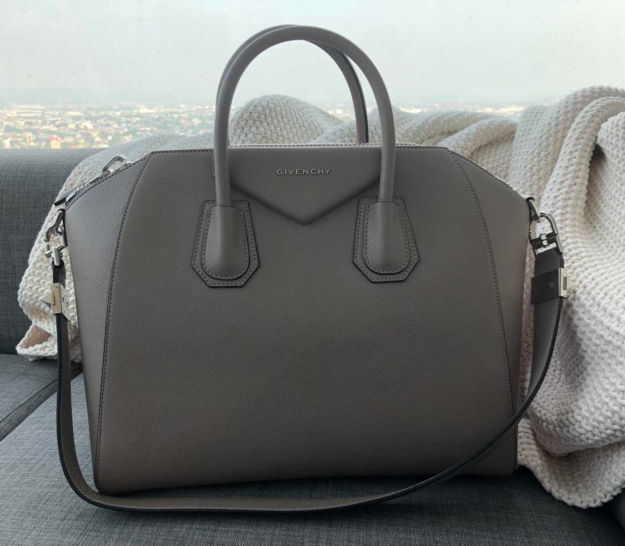 givenchy antigona medium gray