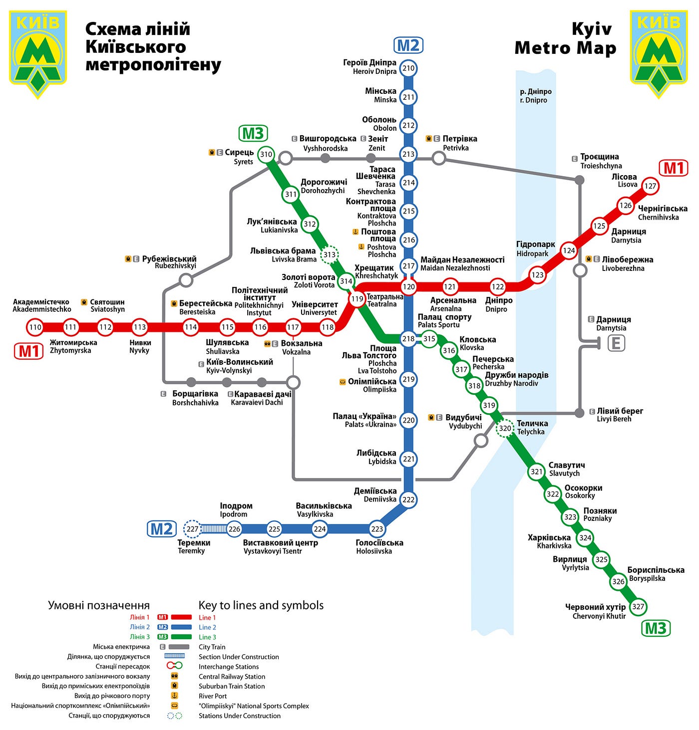 Kiev Metro Map. 52 metro stations, 70 kilometers — this… | by Kate  Dobromishev | Medium