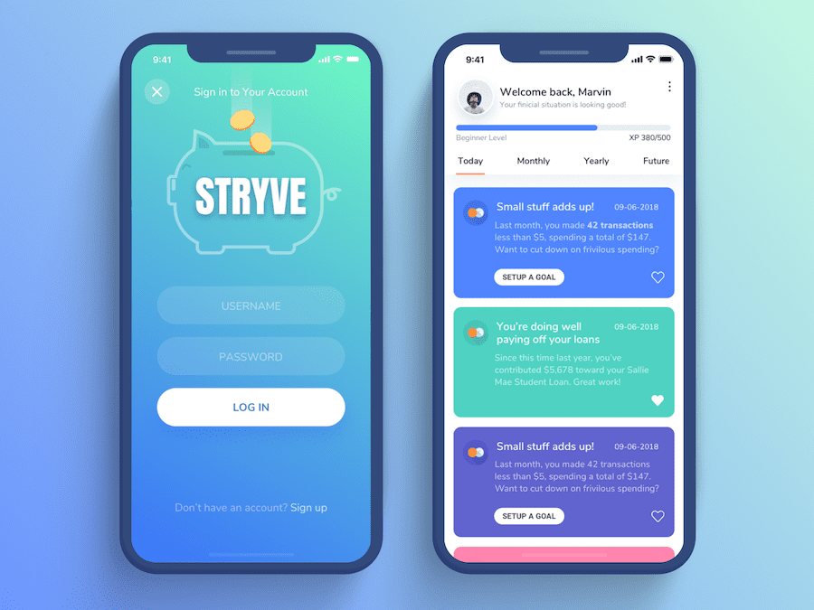 20 Fresh Inspirational Mobile Ui Design Examples Templates On Dribbble By Trista Liu Prototypr