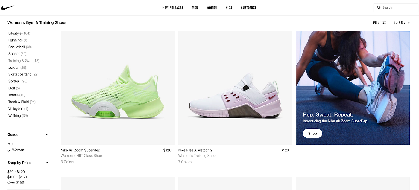 Nike best filtering