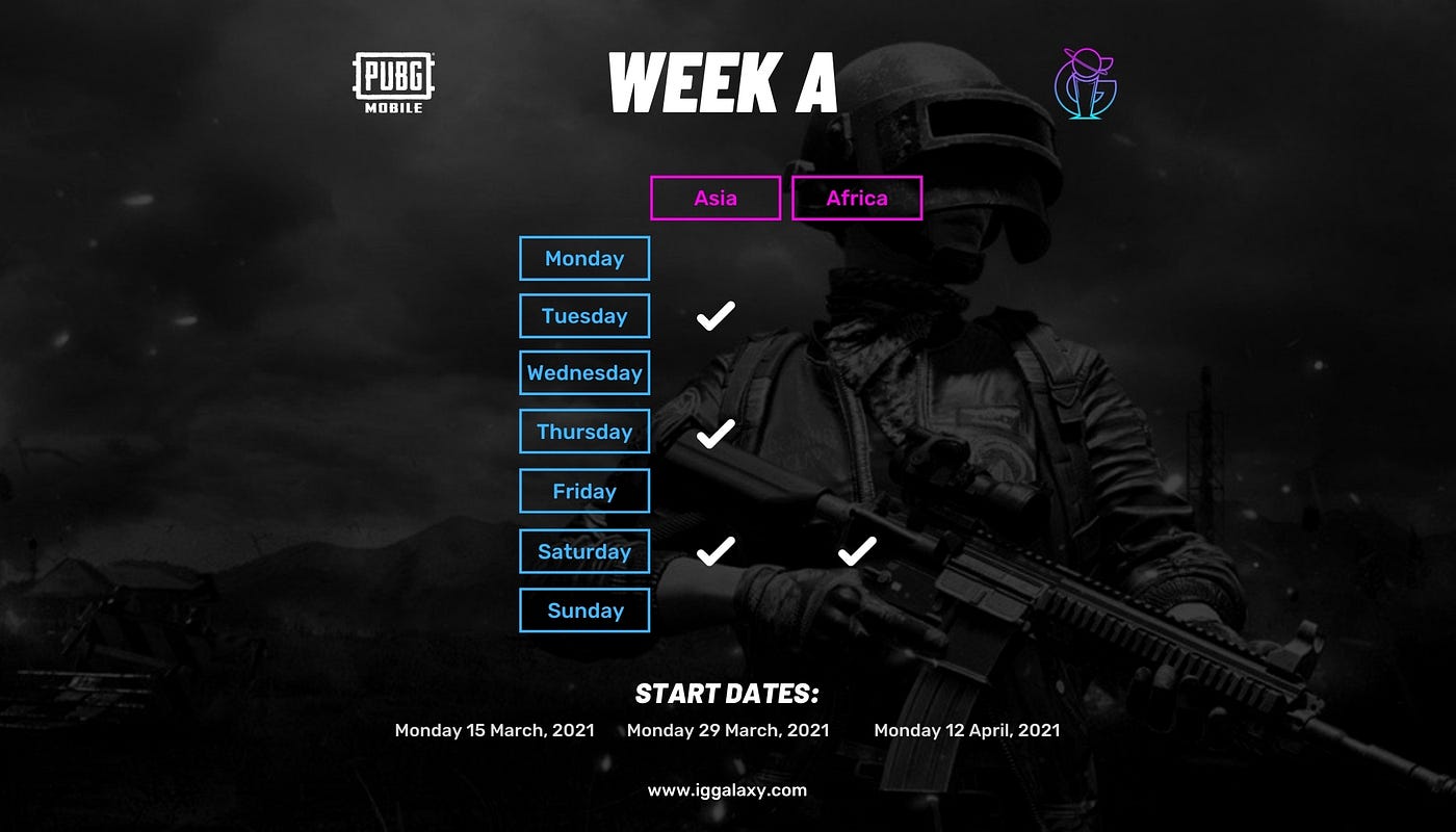 IGGalaxy PUBG Mobile esports tournament schedule! | by Intergalactic