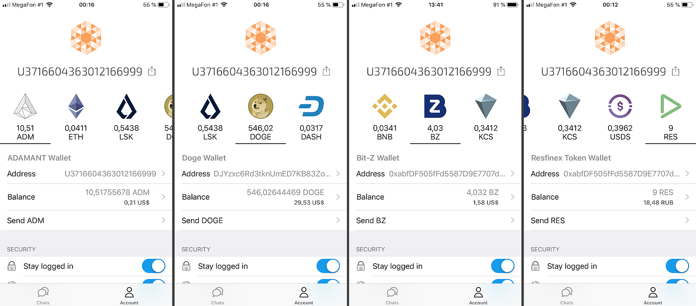 Binance Coin Bit Z Token Stably Usd Resfinex Token Kucoin Shares In The Update Of Adamant Messenger For Ios By Adamant Messenger Adamant Im Medium