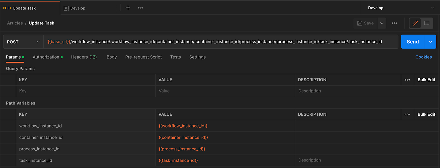 Parameters on Postman