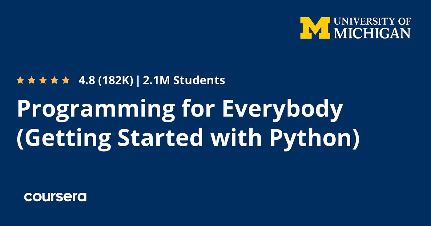 best free Coursera course to learn Python