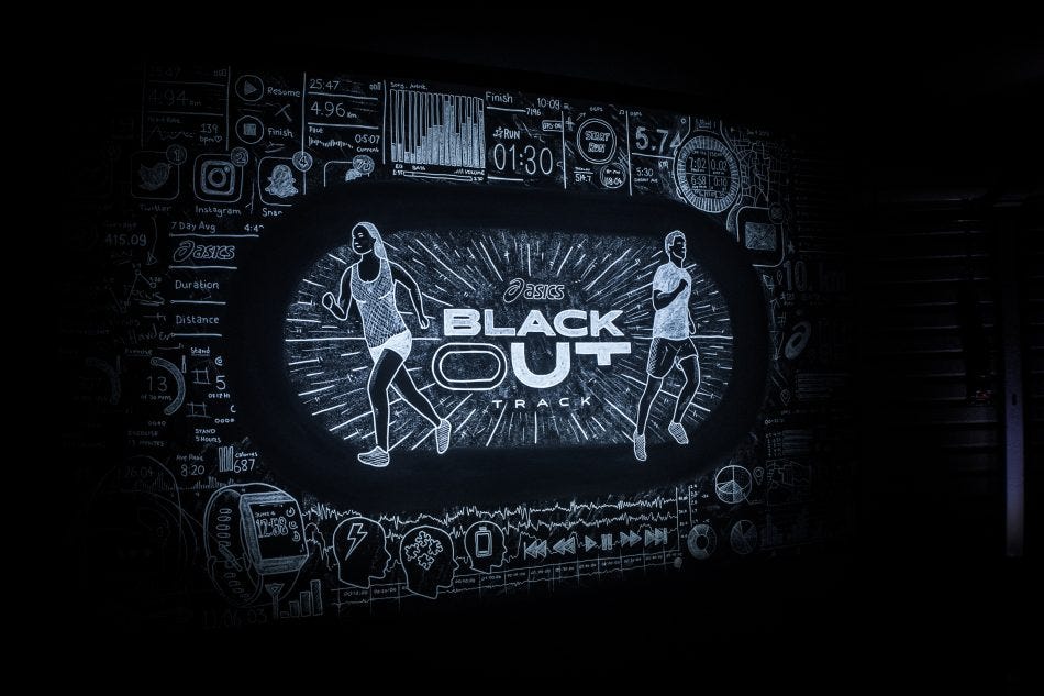 asics blackout track