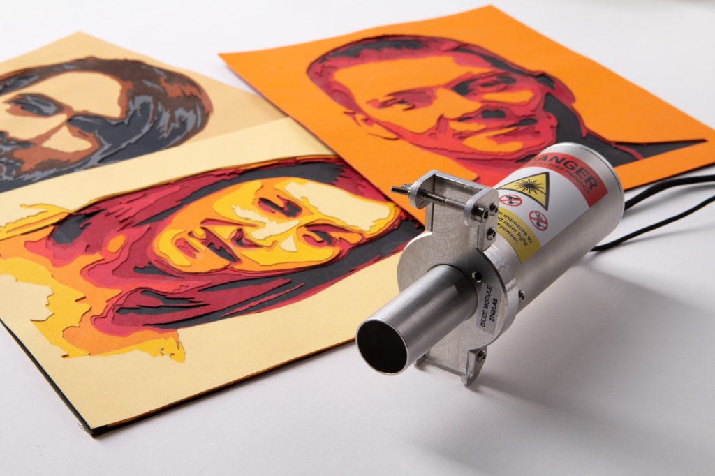 Cardboard & Paper Laser Engraving & Cutting by Zmorph SA Medium