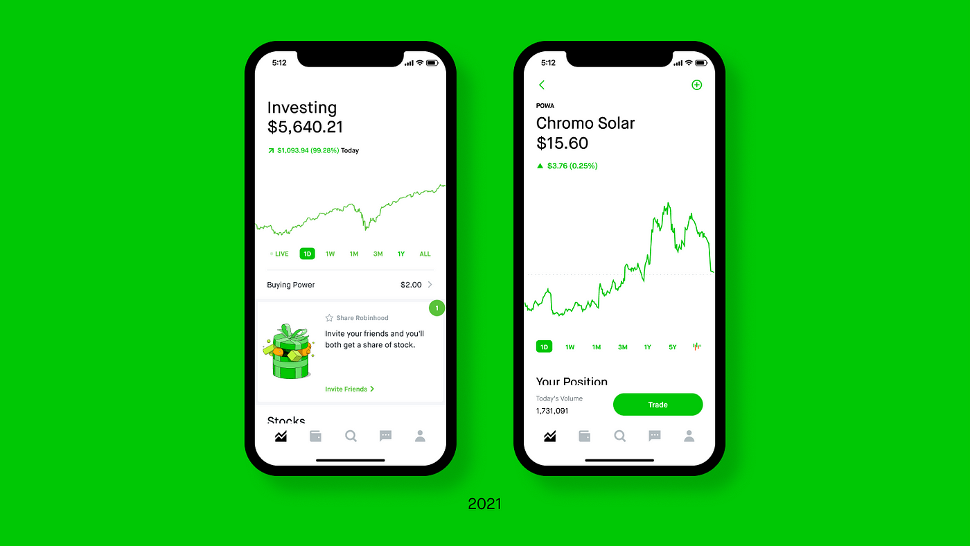 Google Design  Robinhood: Investing in Material