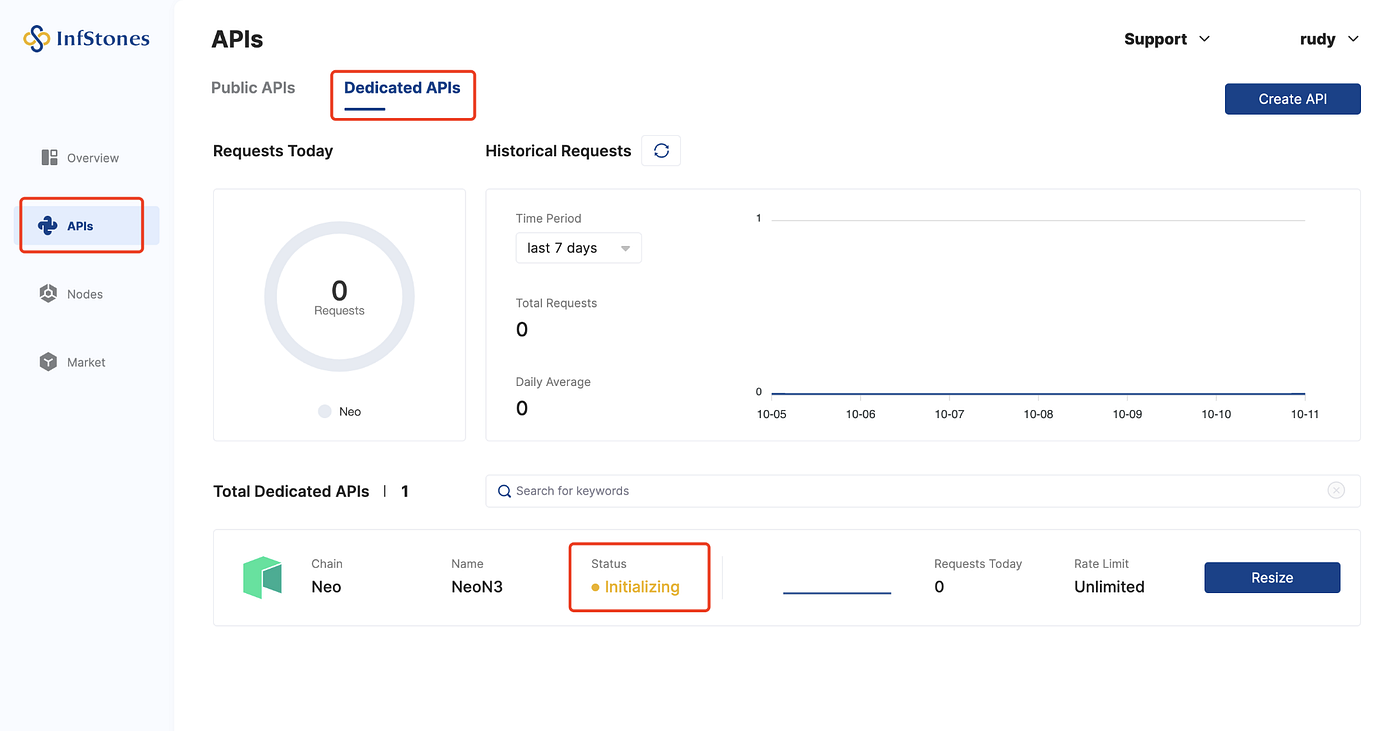 Neo API Service Launched on InfStones Platform