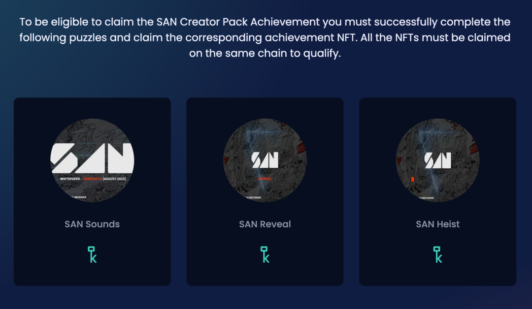 Infinity Keys <> SAN Treasure Hunt (SAN is also featured on MP in {PotatoEng 19})