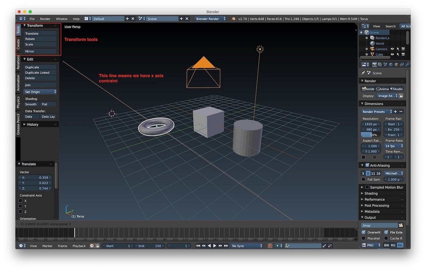 Blender tutorial: selecting and transforming objects | by Fabrizio Duroni |  Medium