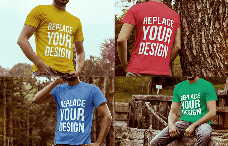 mockup camiseta feminina frente e verso psd