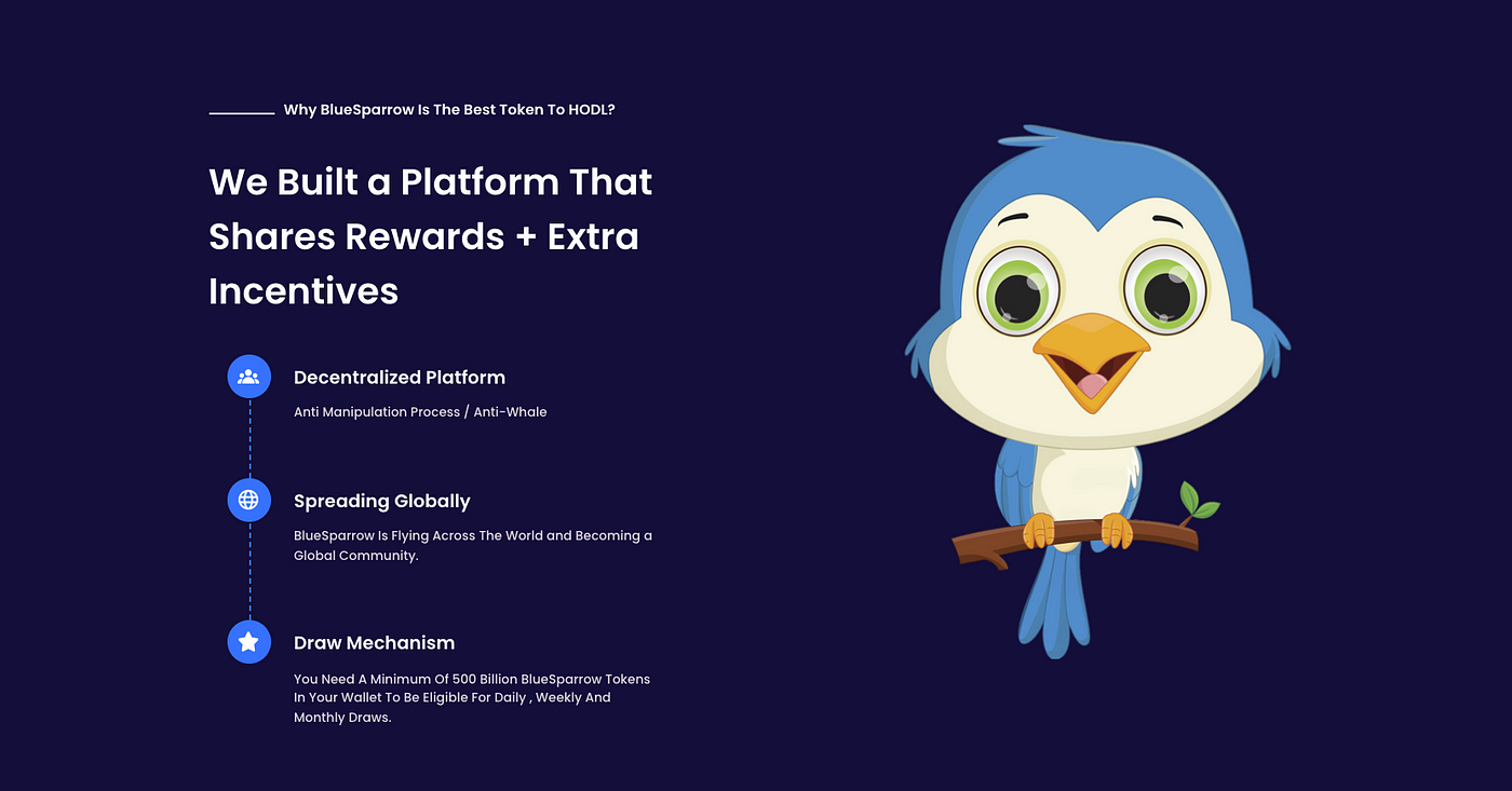 BlueSparrow-This Lucky Bird Is The Next Generation Of Reflection Tokens.