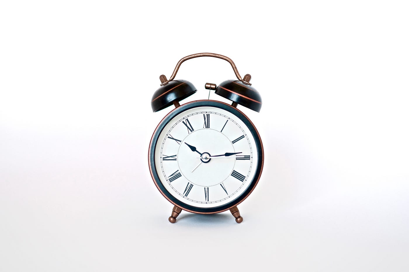 Old style clock, with a white face, black Roman numerals, and two bells atop it. Intermittent fasting does not appear to have an advantage for weight loss, compared with other calorie restriction approaches.