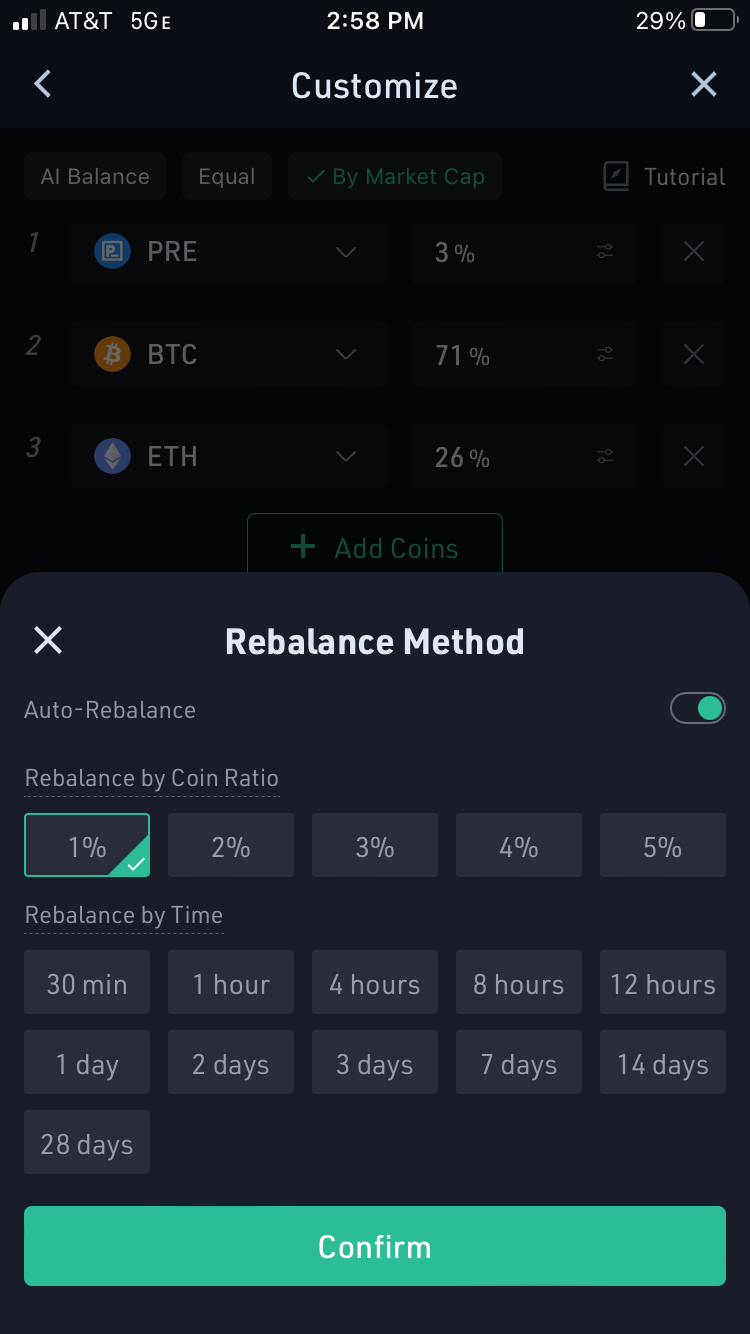 Bot de rééquilibrage Kucoin avec trading PRE, ETH et BTC