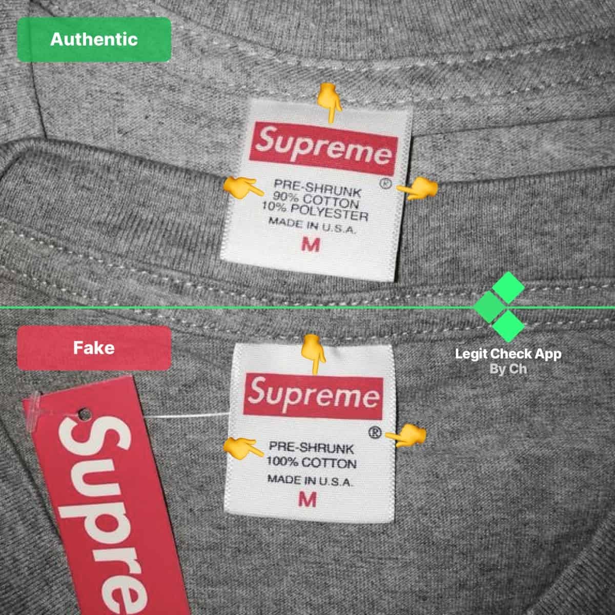 supreme t shirt tag