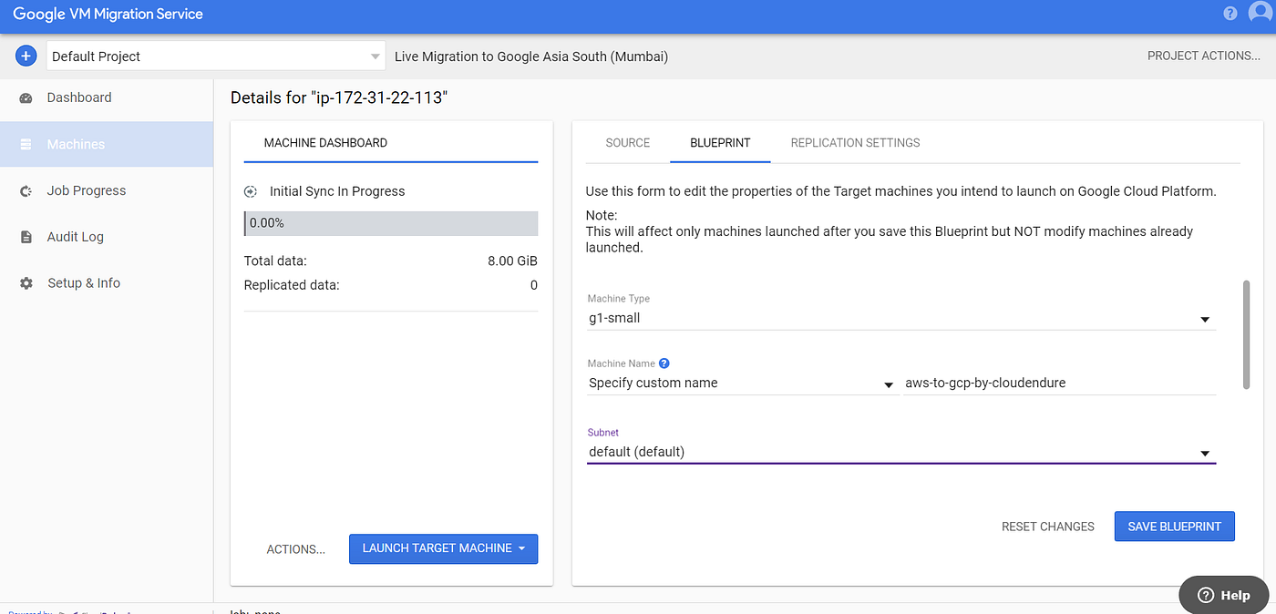 VM Migration AWS to GCP by Cloudendure by Harsh Muniwala Petabytz