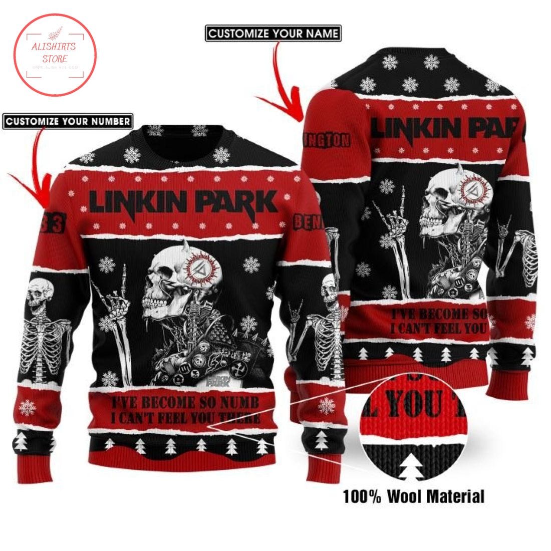 Linkin Park Skull Ugly Christmas Sweater