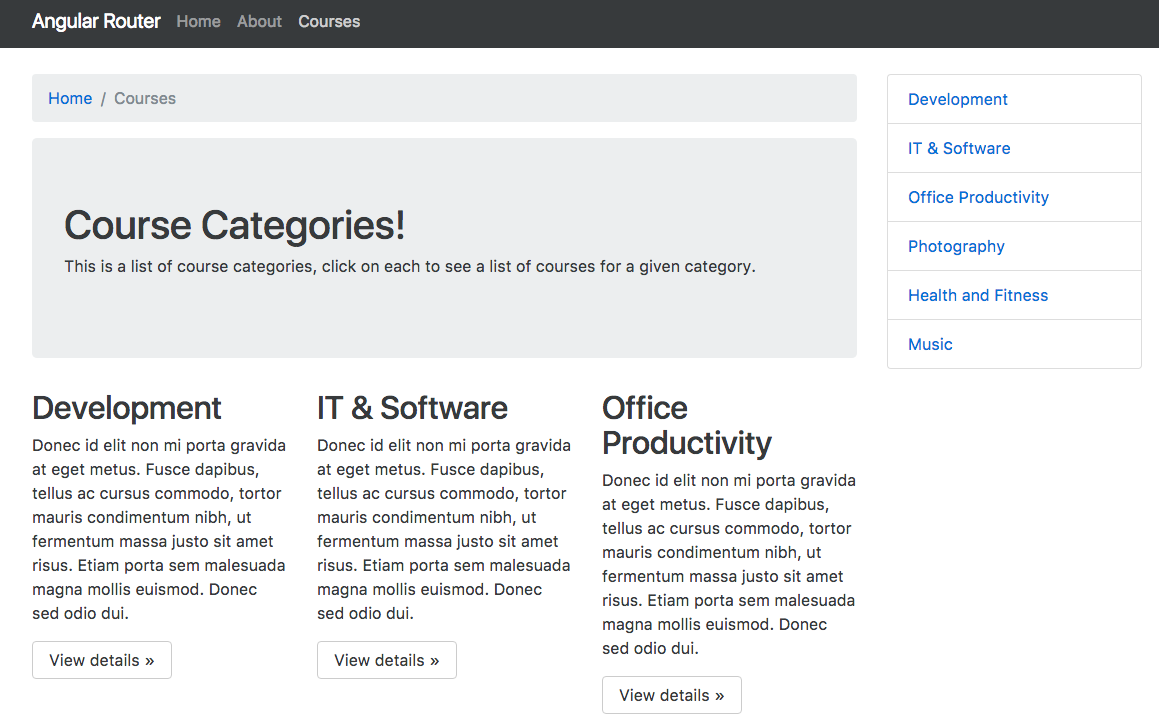 Angular 2 Router How To Build a Navigation Menu — Bootstrap 4, Nested ...