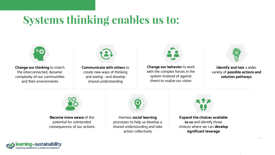 Finding a balance between systems thinking and design thinking by